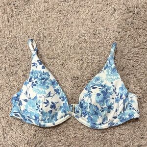 Hollister Blue Floral Bikini Top